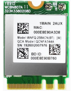 SparkLAN WNFQ-258ACN(BT) 802.11ac/abgn + Bluetooth M.2 (NGFF) Module | Qualcomm QCA6174A-5