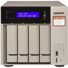 QNAP 4-bay NAS/iSCSI IP-SAN, AMD R series Quad-core 2.1GHz, 4GB RAM, 10G-ready (TVS-473e-4G-US)