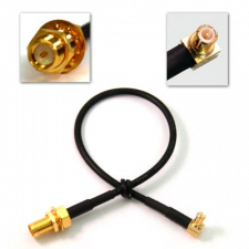 Embedded Works EW-CA08 RF Cable | RP-SMA Female to MCX Male Right-Angle | 7 Inches