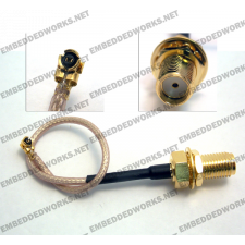 Embedded Works EW-CA22 RF Cable Assembly | u.FL (I-PEX/MHF1) to SMA Female | RG178 100 mm (3.9 in.)