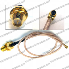 Embedded Works EW-CA28 RF Cable Assembly | u.FL/I-PEX to RP-SMA Female | RG178 305 mm (1 ft)