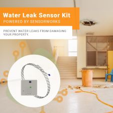 SensorWorks Water Leak Detection Sensor Kit, Ultra Long-Range & Long Battery Life w/LoRaWAN (915MHz), Connect Anywhere on The Public LoRaWAN Network, Free 3 Months Cloud Monitoring