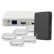 SensorWorks Panic Button Solution Starter Kit: LoRaWAN Gateway, Panic Button, 5x BLE Beacons, Includes 1 Year License to SensorWorks Portal for Monitoring, Alerts and Reports
