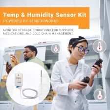 SensorWorks Temperature & Humidity LoRaWAN® Sensor Kit (US915) | Intelligent Monitoring for Healthcare Facilities | 3 Months of Monitoring